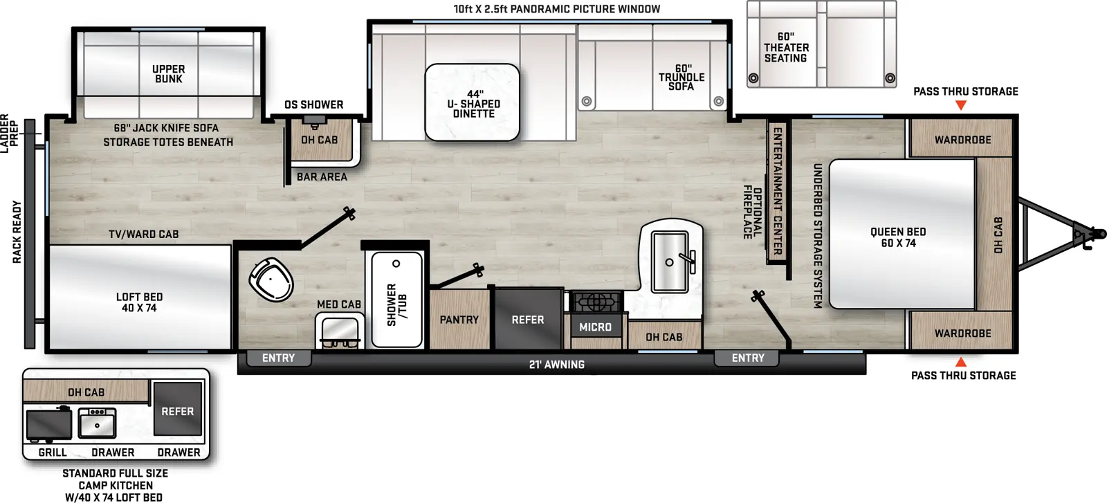 Catalina Legacy Edition 323BHDSCK Floorplan